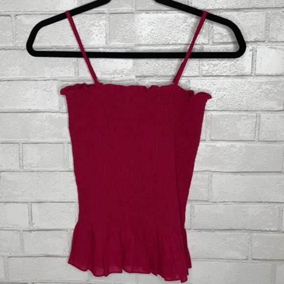 NWT Anthropologie Red Peplum Tank Top - Picture 5 of 13